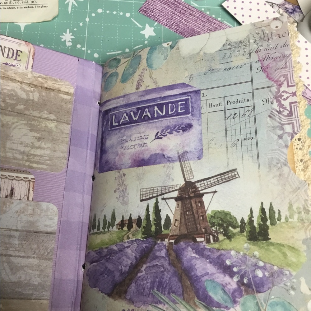 Handmade journal. Lavender themed journal - Picture 9 of 10